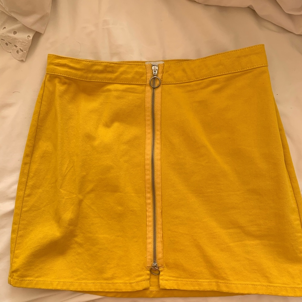 Yellow Zipper Skirt